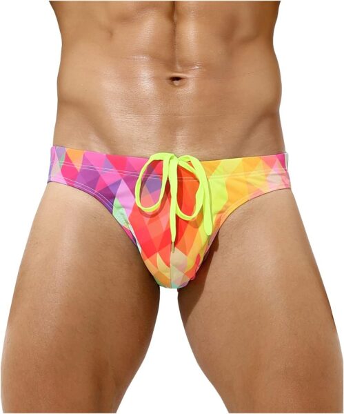 Arjen Kroos Men’s Sexy Swim Briefs Printed Swimsuit Beach Swimwear Bikini Sport with Draws ...