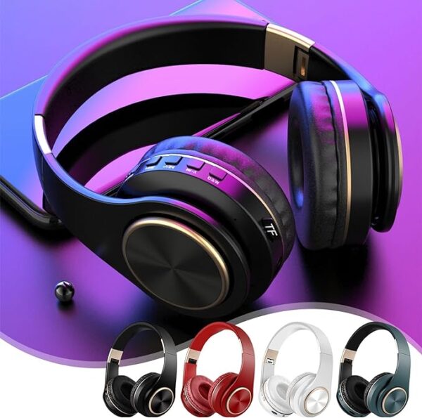 Bluetooth Wireless Headphones Stereo Over The Ear Headphones with Noise Cancelling & 60 Hour ...