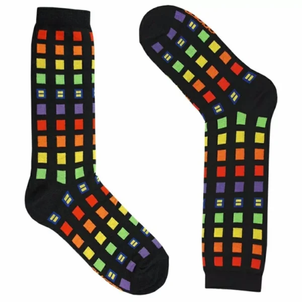 Black and Rainbow Pride Socks